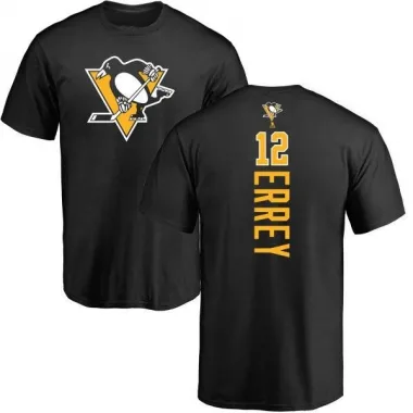 Black Men's Bob Errey Pittsburgh Penguins Backer T-Shirt -