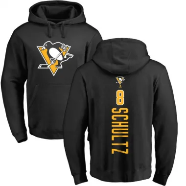 Black Men's Dave Schultz Pittsburgh Penguins Branded Backer Pullover Hoodie