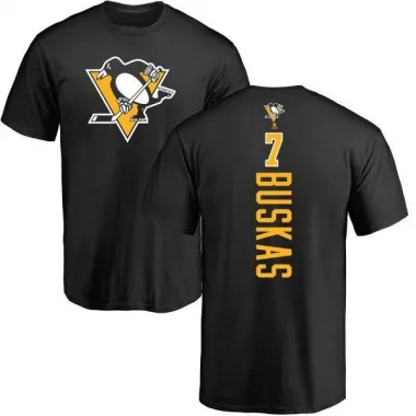 Black Men's Rod Buskas Pittsburgh Penguins Backer T-Shirt -