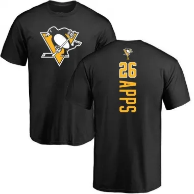 Black Men's Syl Apps Pittsburgh Penguins Backer T-Shirt -