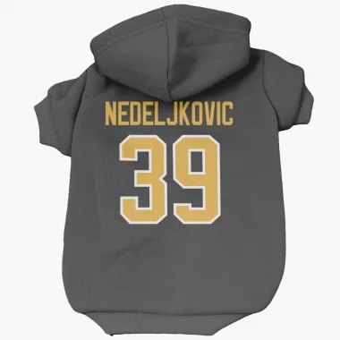 Black Pittsburgh Penguins Alex Nedeljkovic   Dog & Cat Pet Hoodie