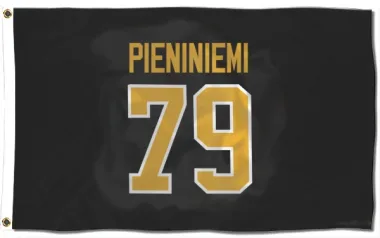 Black Pittsburgh Penguins Emil Pieniniemi   Flag (3 X 5)