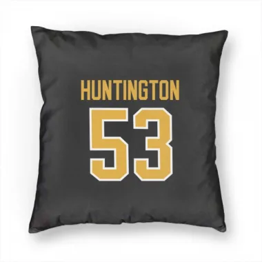 Black Pittsburgh Penguins Jimmy Huntington   Pillow Cover (18 X 18)