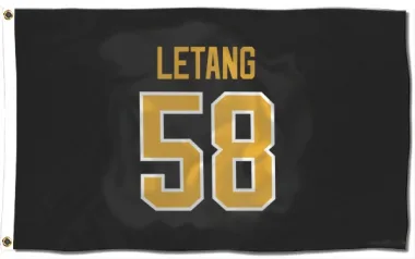 Black Pittsburgh Penguins Kris Letang   Flag (3 X 5)