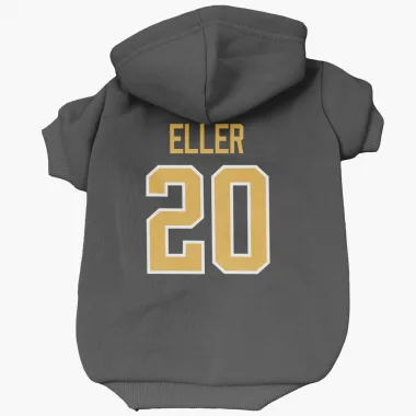 Black Pittsburgh Penguins Lars Eller   Dog & Cat Pet Hoodie