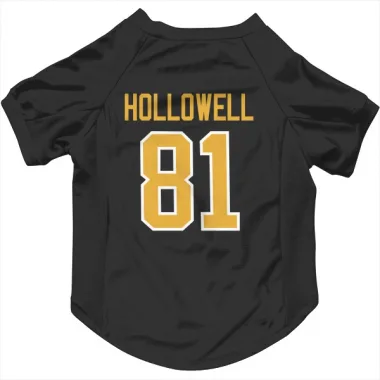 Black Pittsburgh Penguins Mac Hollowell   Dog & Cat Pet Jersey