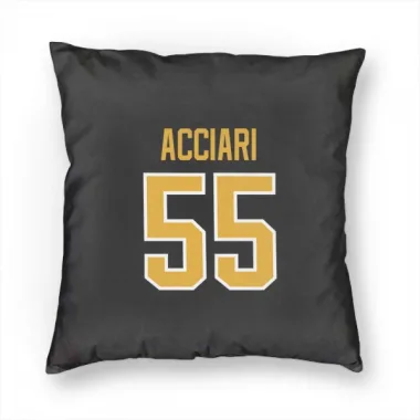 Black Pittsburgh Penguins Noel Acciari   Pillow Cover (18 X 18)