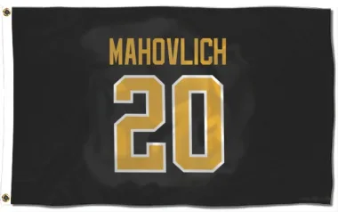 Black Pittsburgh Penguins Peter Mahovlich   Flag (3 X 5)