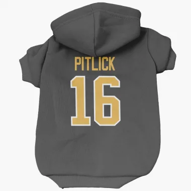 Black Pittsburgh Penguins Rem Pitlick   Dog & Cat Pet Hoodie