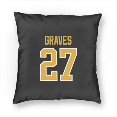 Black Pittsburgh Penguins Ryan Graves   Pillow Cover (18 X 18)