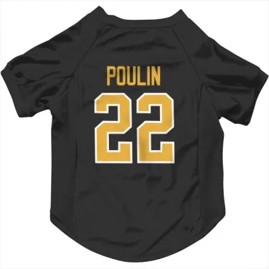 Black Pittsburgh Penguins Sam Poulin   Dog & Cat Pet Jersey