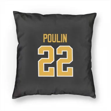 Black Pittsburgh Penguins Sam Poulin   Pillow Cover (18 X 18)