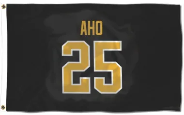 Black Pittsburgh Penguins Sebastian Aho   Flag (3 X 5)