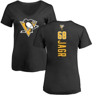 Black Women's Jaromir Jagr Pittsburgh Penguins Backer T-Shirt -