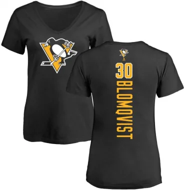 Black Women's Joel Blomqvist Pittsburgh Penguins Backer T-Shirt -