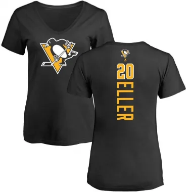 Black Women's Lars Eller Pittsburgh Penguins Backer T-Shirt -