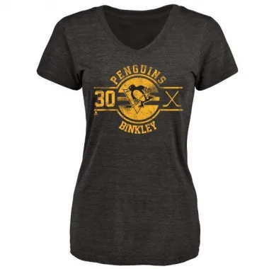 Black Women's Les Binkley Pittsburgh Penguins Insignia T-Shirt -