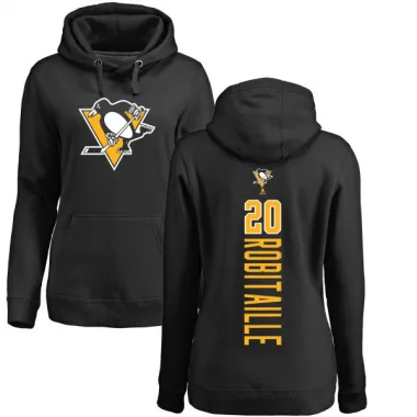 Black Women's Luc Robitaille Pittsburgh Penguins Branded Backer Pullover Hoodie