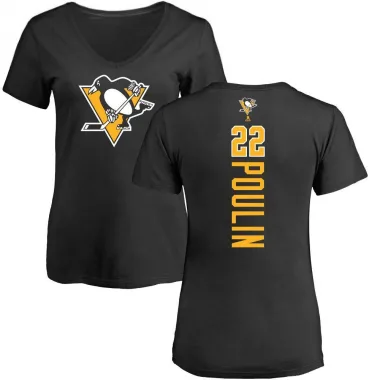 Black Women's Sam Poulin Pittsburgh Penguins Backer T-Shirt -