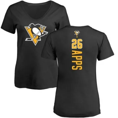 Black Women's Syl Apps Pittsburgh Penguins Backer T-Shirt -