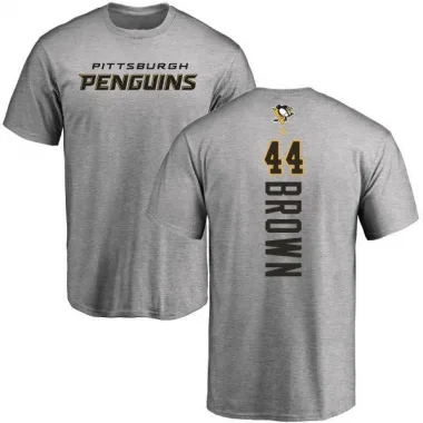 Brown Men's Rob Brown Pittsburgh Penguins Backer T-Shirt - Ash