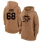 Brown Women's Jaromir Jagr Pittsburgh Penguins 2023 Salute to Service Pullover Hoodie