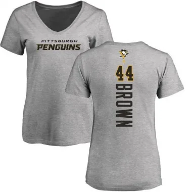 Brown Women's Rob Brown Pittsburgh Penguins Backer T-Shirt - Ash