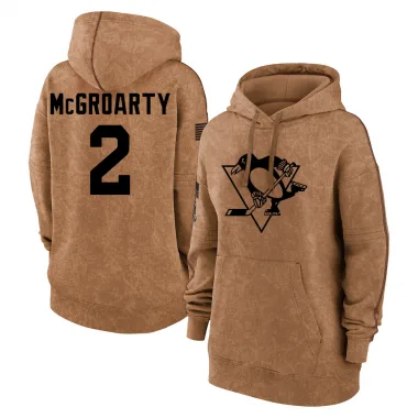 Brown Women's Rutger McGroarty Pittsburgh Penguins 2023 Salute to Service Pullover Hoodie