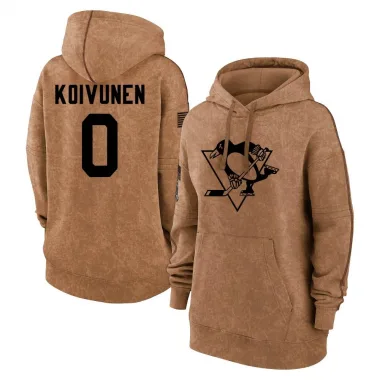 Brown Women's Ville Koivunen Pittsburgh Penguins 2023 Salute to Service Pullover Hoodie