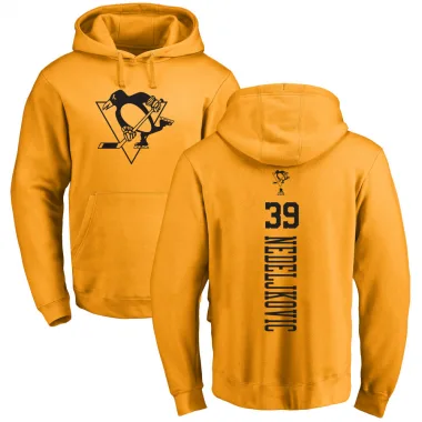 Gold Men's Alex Nedeljkovic Pittsburgh Penguins Branded One Color Backer Pullover Hoodie