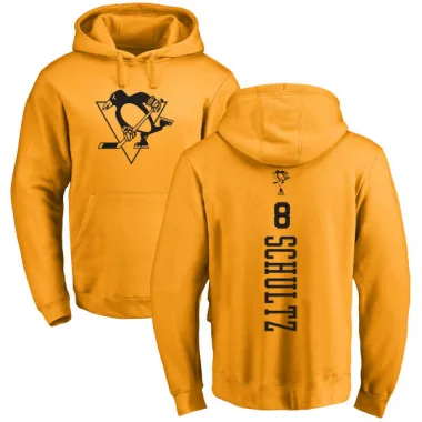 Gold Men's Dave Schultz Pittsburgh Penguins Branded One Color Backer Pullover Hoodie