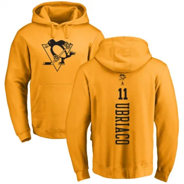 Gold Men's Gene Ubriaco Pittsburgh Penguins Branded One Color Backer Pullover Hoodie