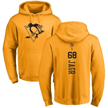 Gold Men's Jaromir Jagr Pittsburgh Penguins Branded One Color Backer Pullover Hoodie