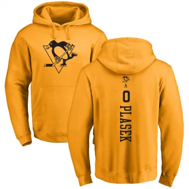 Gold Men's Karel Plasek Pittsburgh Penguins Branded One Color Backer Pullover Hoodie