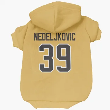 Gold Pittsburgh Penguins Alex Nedeljkovic   Dog & Cat Pet Hoodie