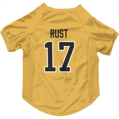 Gold Pittsburgh Penguins Bryan Rust   Dog & Cat Pet Jersey