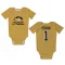 Gold Pittsburgh Penguins Denis Herron   Newborn & Infant Bodysuit