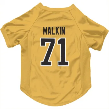 Gold Pittsburgh Penguins Evgeni Malkin   Dog & Cat Pet Jersey