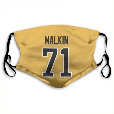 Gold Pittsburgh Penguins Evgeni Malkin   Face Mask