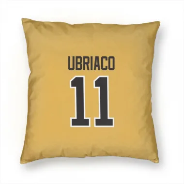 Gold Pittsburgh Penguins Gene Ubriaco   Pillow Cover (18 X 18)