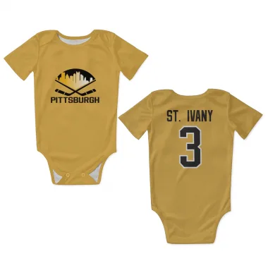 Gold Pittsburgh Penguins Jack St. Ivany   Newborn & Infant Bodysuit