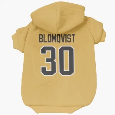 Gold Pittsburgh Penguins Joel Blomqvist   Dog & Cat Pet Hoodie