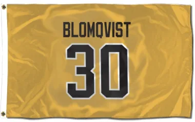 Gold Pittsburgh Penguins Joel Blomqvist   Flag (3 X 5)