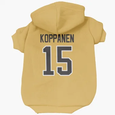 Gold Pittsburgh Penguins Joona Koppanen   Dog & Cat Pet Hoodie