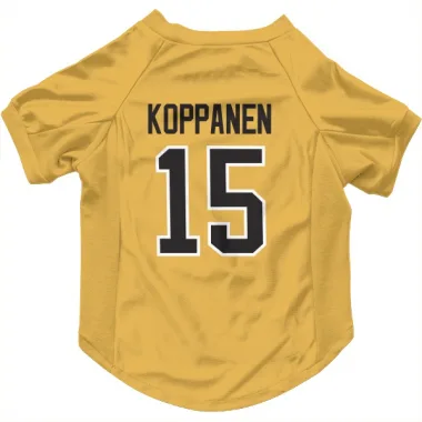 Gold Pittsburgh Penguins Joona Koppanen   Dog & Cat Pet Jersey