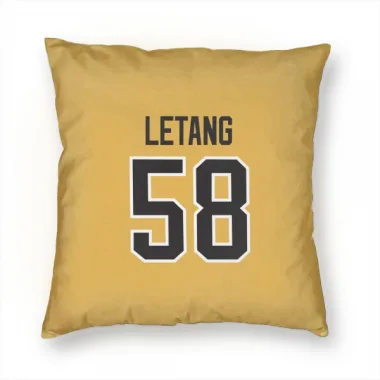 Gold Pittsburgh Penguins Kris Letang   Pillow Cover (18 X 18)