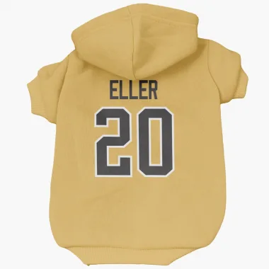 Gold Pittsburgh Penguins Lars Eller   Dog & Cat Pet Hoodie