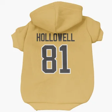 Gold Pittsburgh Penguins Mac Hollowell   Dog & Cat Pet Hoodie