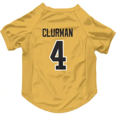 Gold Pittsburgh Penguins Nate Clurman   Dog & Cat Pet Jersey