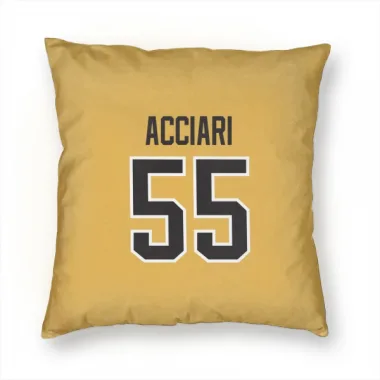 Gold Pittsburgh Penguins Noel Acciari   Pillow Cover (18 X 18)